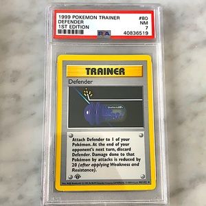 1999 Pokemon Trainer Defender 1st Edition PSA7 #80